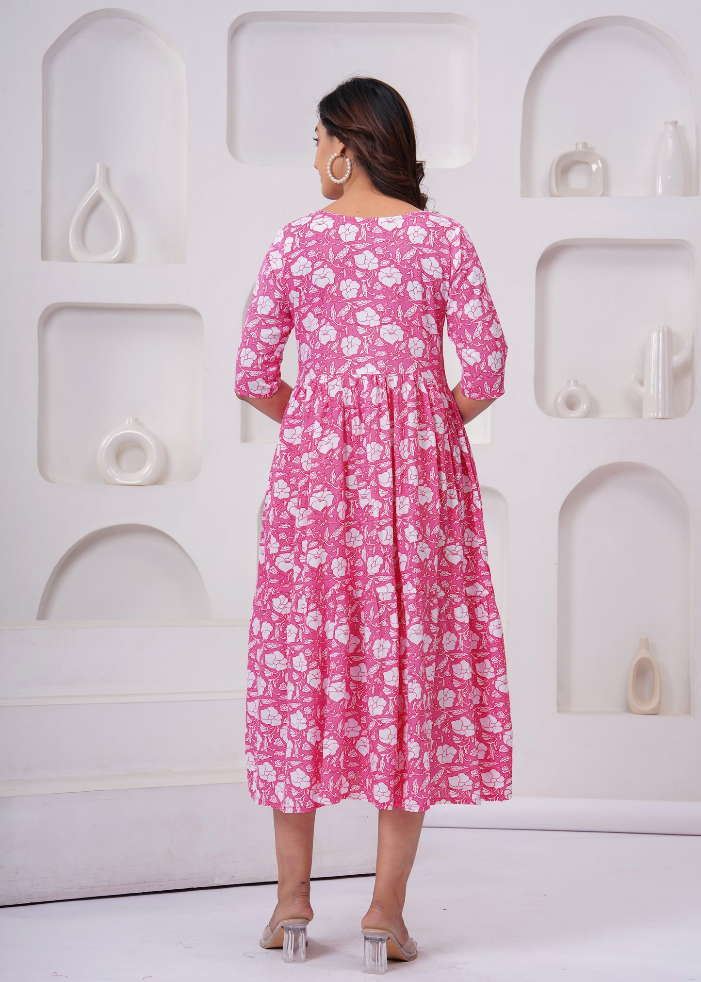 Graceful Cotton Printed Anarkali Kurti – Elegant & Stylish